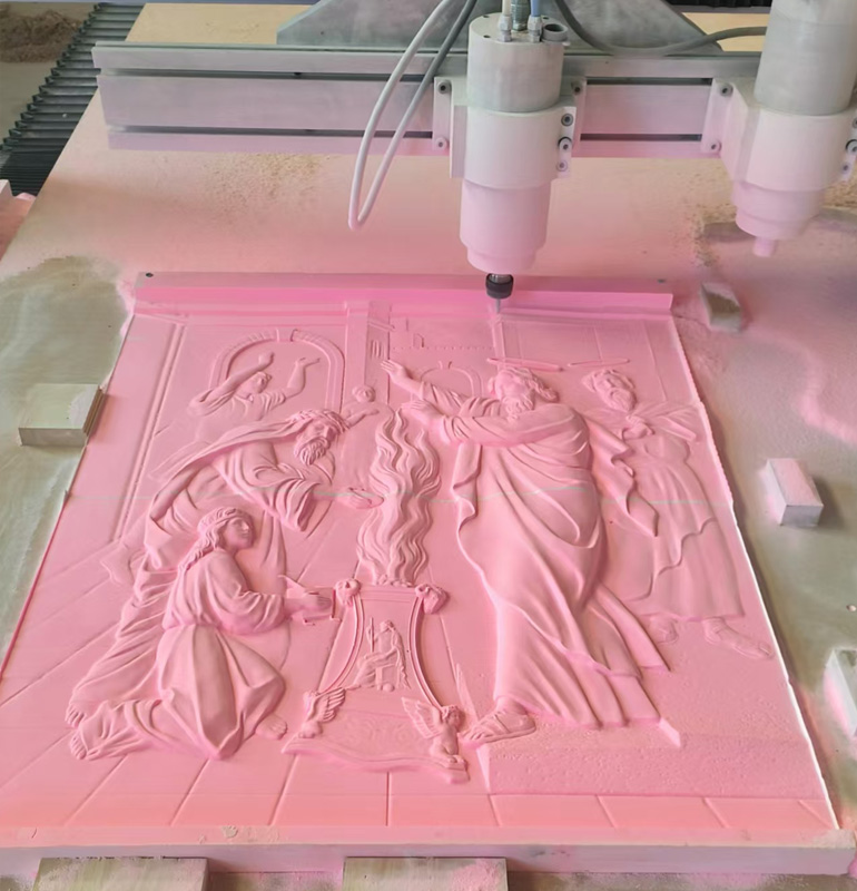 深藍機械助力湖北客戶，1325一拖二石材數控雕刻機贏得贊譽